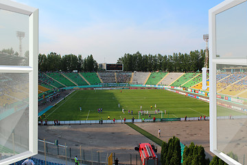 Image showing opened window to the stadium