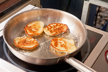 Image showing Cooking corn pancakes