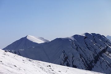 Image showing Off-piste slope in early morning