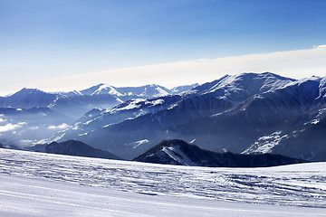 Image showing Ski slope in morning