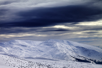 Image showing Winter mountains before storm