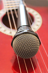 Image showing guitar and microphone