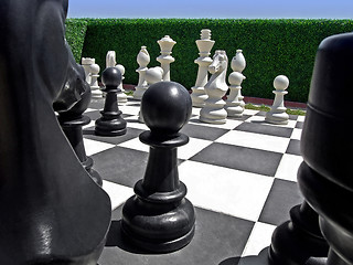 Image showing Chess in garden