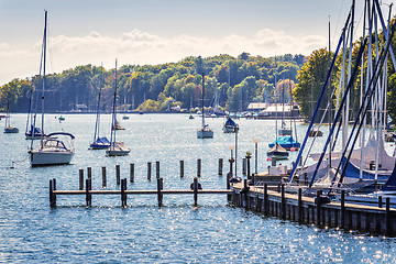 Image showing Sailboats on lake Starnberg