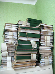 Image showing the pile of archive papers