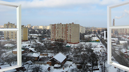 Image showing View on winter city