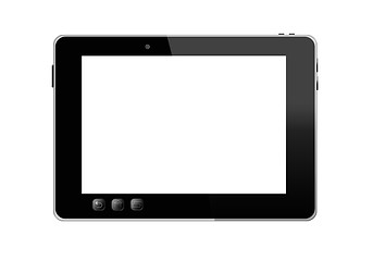 Image showing black tablet isolated on the white