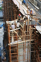 Image showing People constructing a highway