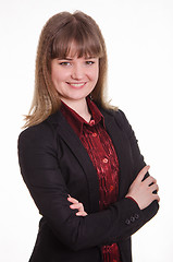 Image showing Portrait of young elegant girl in a jacket