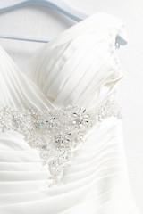 Image showing Beautiful wedding dress detail