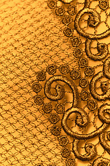 Image showing Decorative yellow lace