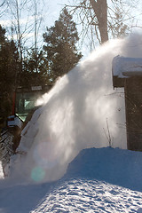 Image showing snow mowing