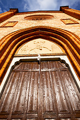 Image showing  italy  lombardy    in  the villa cortese   old   church  brick 