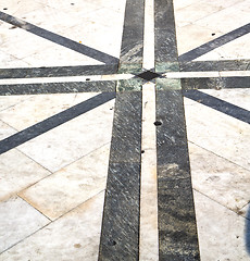 Image showing brick in busto arsizio street l  pavement of a curch and marble