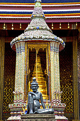 Image showing siddharta   in the temple   asia           step     wat  palaces