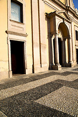 Image showing  lombardy    in  the castano primo    old   church  closed brick