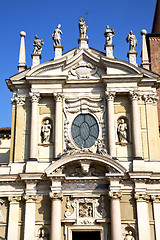 Image showing rose window  italy  lombardy     in  the busto arsizio  old     