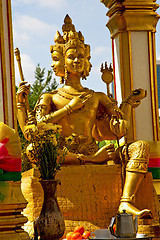 Image showing siddharta   in the temple bangkok three face