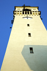 Image showing olgiate olona old abstract in  italy      wall  and church tower