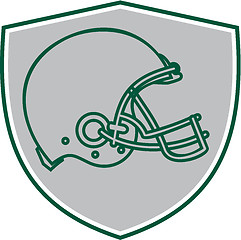 Image showing American Football Helmet Line Drawing Retro