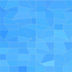 Image showing Blue Mosaic Abstract Low Polygon Background