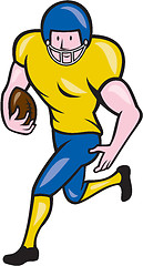 Image showing American Football Running Back Cartoon