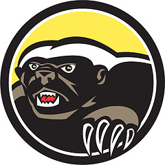 Image showing Honey Badger Claws Side Circle Retro