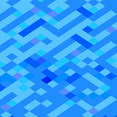 Image showing Blue Maze Abstract Low Polygon Background