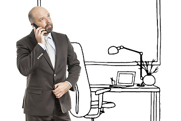 Image showing business man office sketch