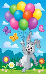 Image showing Rabbit with balloons theme image 2