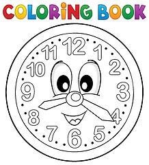 Image showing Coloring book clock theme 2