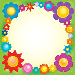 Image showing Frame with flower theme 6