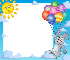 Image showing Frame with rabbit and balloons 1