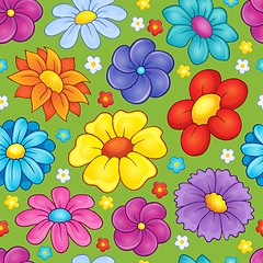 Image showing Seamless background flower theme 3