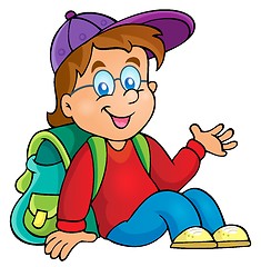 Image showing Image with school boy theme 3