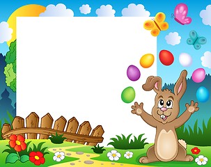 Image showing Frame with Easter rabbit theme 4