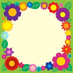 Image showing Frame with flower theme 5