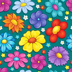 Image showing Seamless background flower theme 4