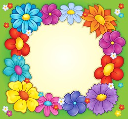 Image showing Frame with flower theme 2