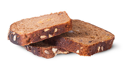 Image showing Several pieces of unleavened bread with seeds