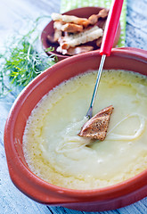 Image showing cheese fondue