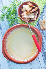 Image showing cheese fondue