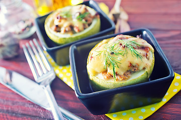 Image showing baked marrow with cheese