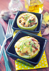 Image showing baked marrow with cheese