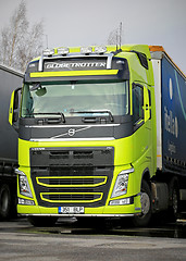 Image showing Volvo FH Truck in Highly Visible Lime Green