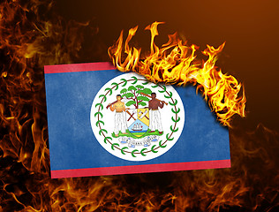 Image showing Flag burning - Belize