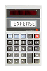 Image showing Old calculator - expenses