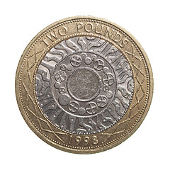 Image showing Two pounds coin