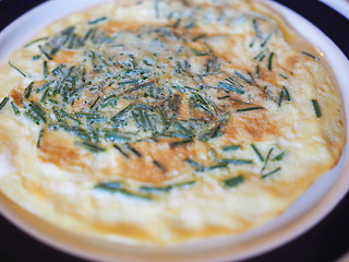 Image showing Omelette with chives