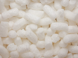 Image showing White polystyrene beads background